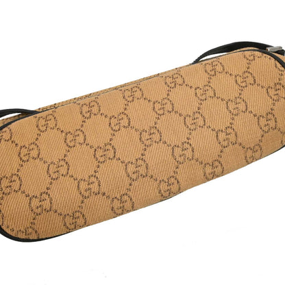 Gucci Brown Black Canvas GG Handbag