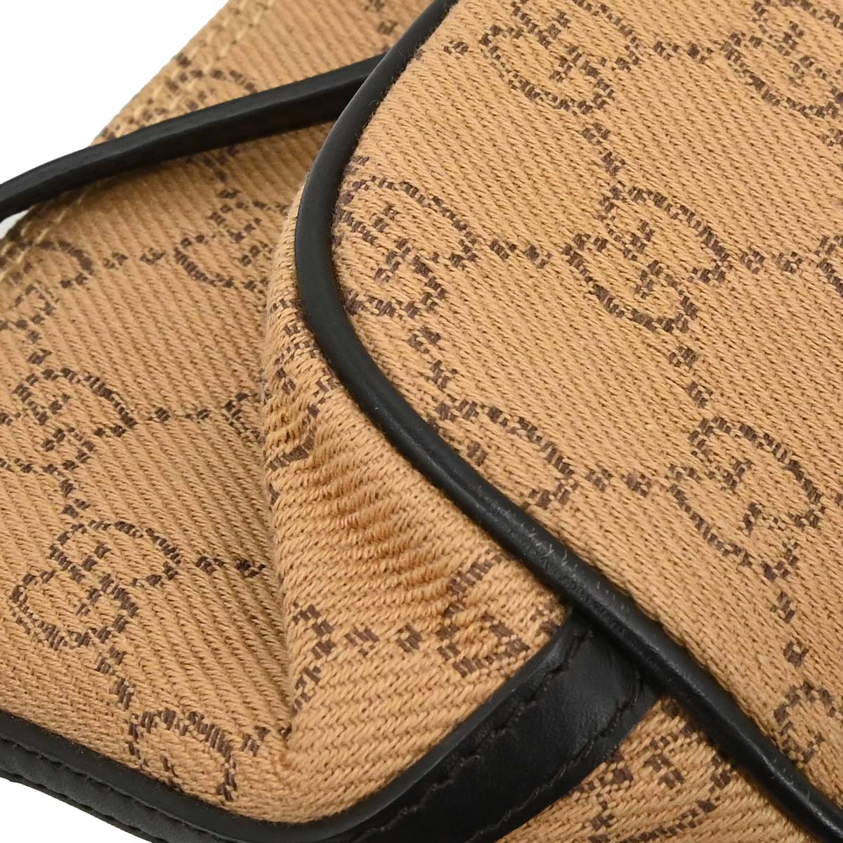 Gucci Brown Black Canvas GG Handbag