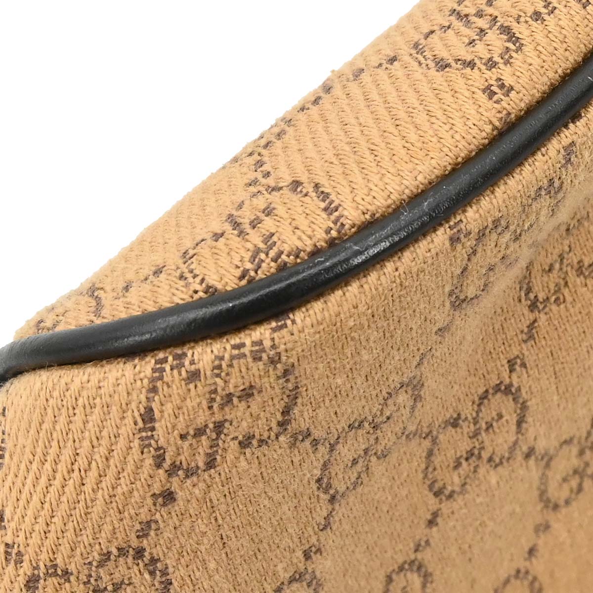 Gucci Brown Black Canvas GG Handbag