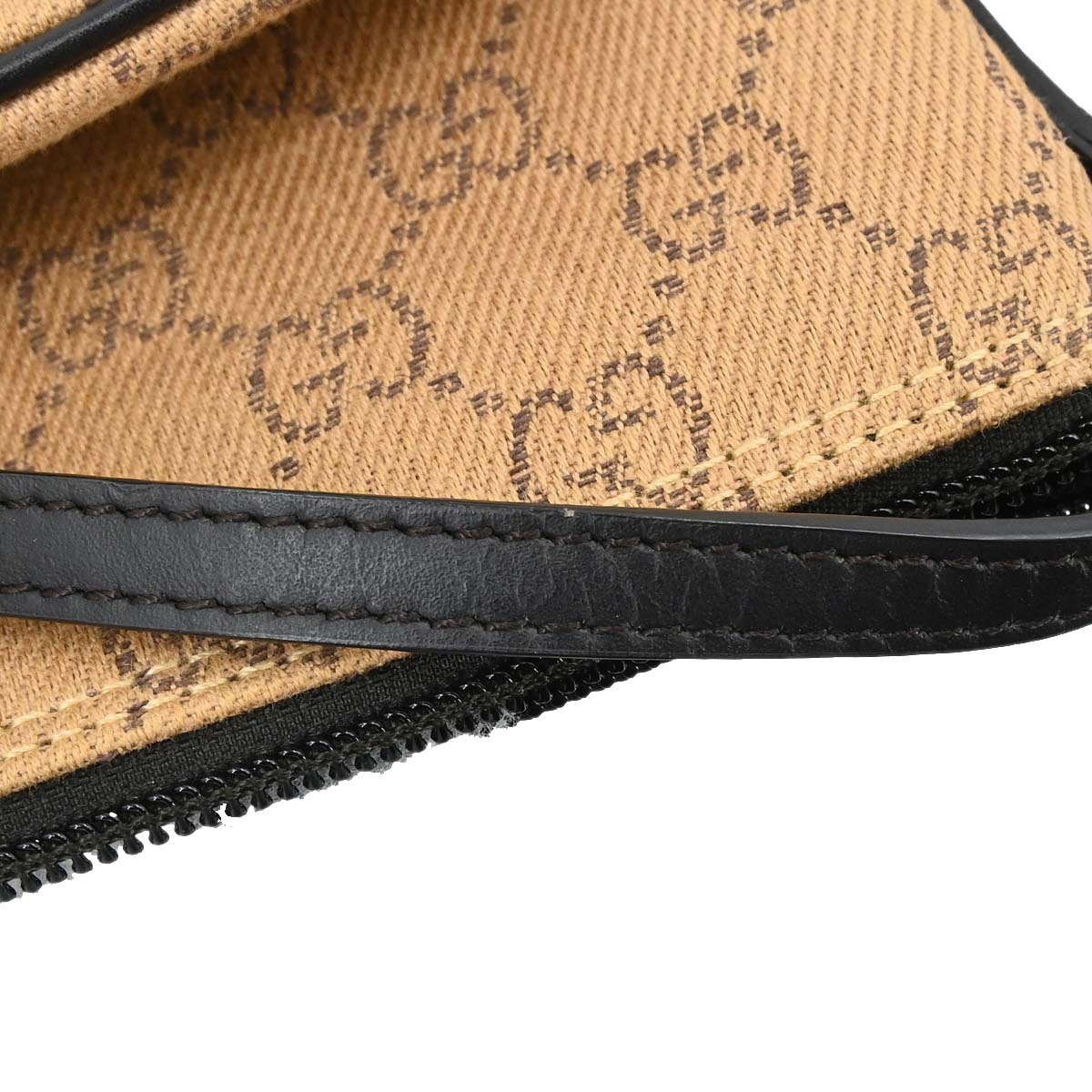 Gucci Brown Black Canvas GG Handbag