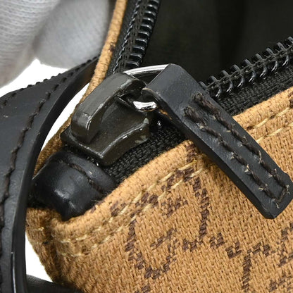 Gucci Brown Black Canvas GG Handbag