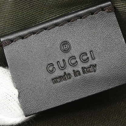Gucci Brown Black Canvas GG Handbag