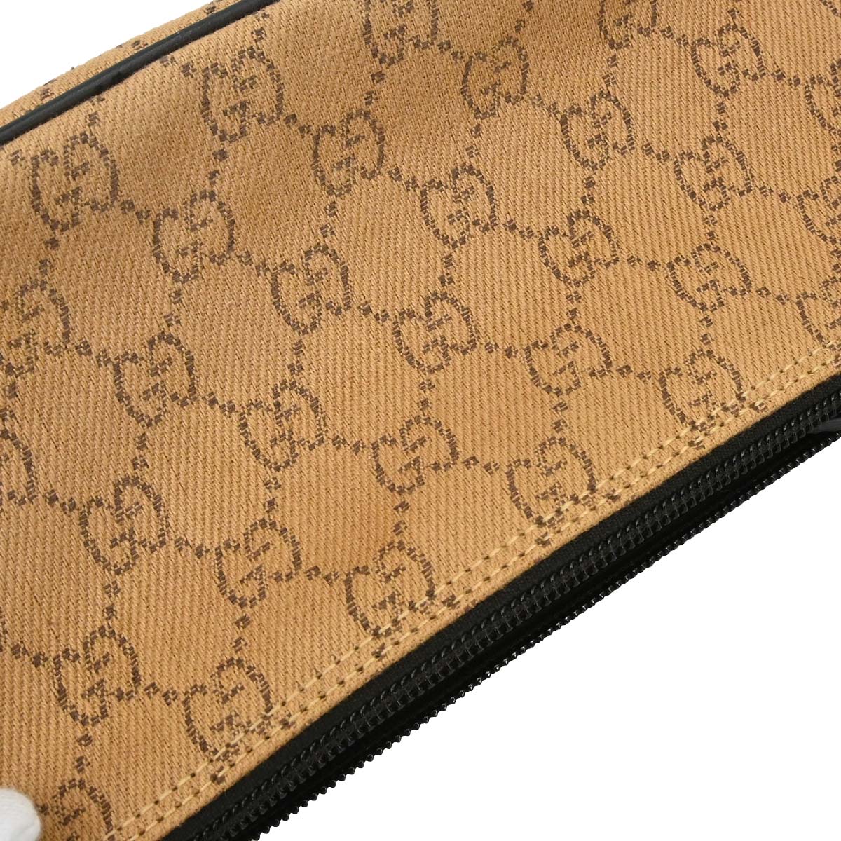 Gucci Brown Black Canvas GG Handbag