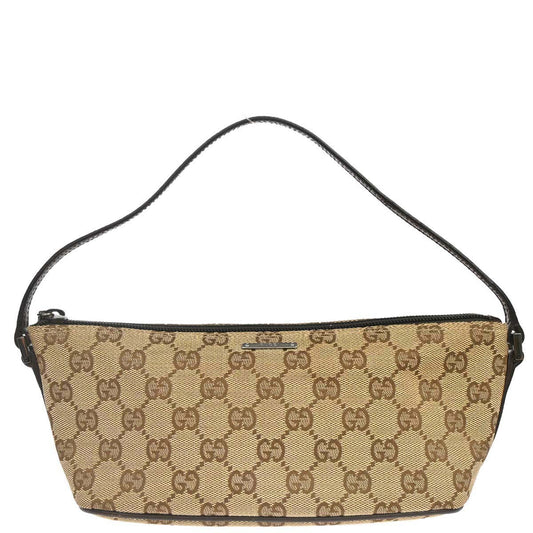 Gucci Beige Brown Canvas GG Handbag