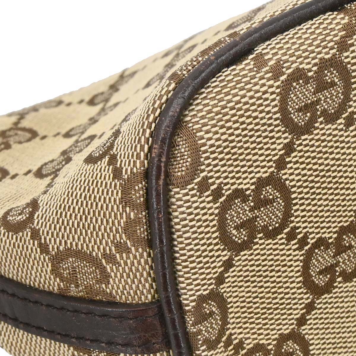 Gucci Beige Brown Canvas GG Handbag