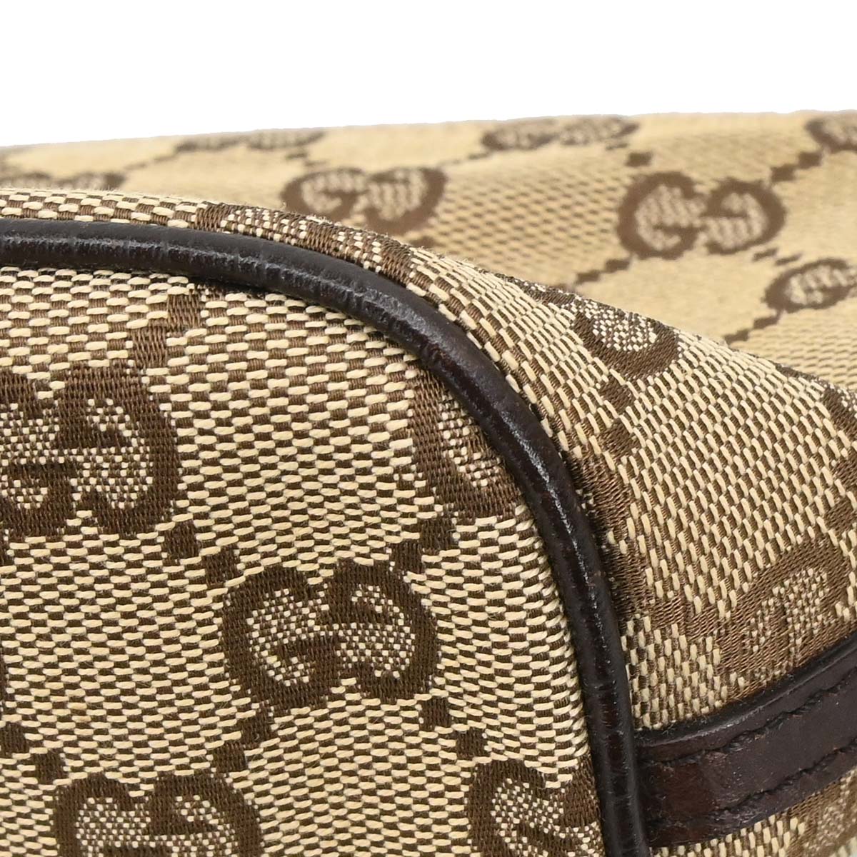 Gucci Beige Brown Canvas GG Handbag