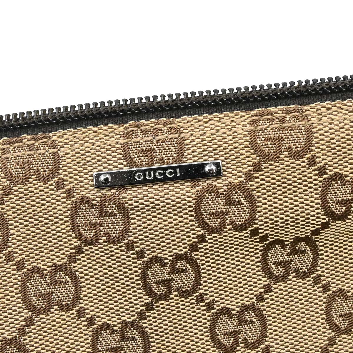 Gucci Beige Brown Canvas GG Handbag