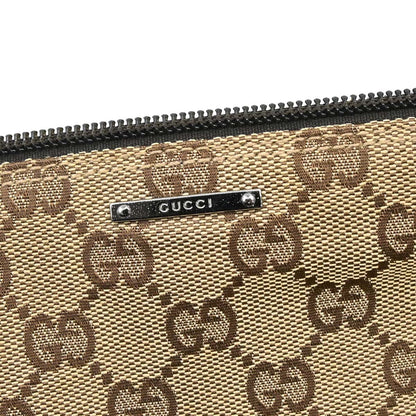 Gucci Beige Brown Canvas GG Handbag