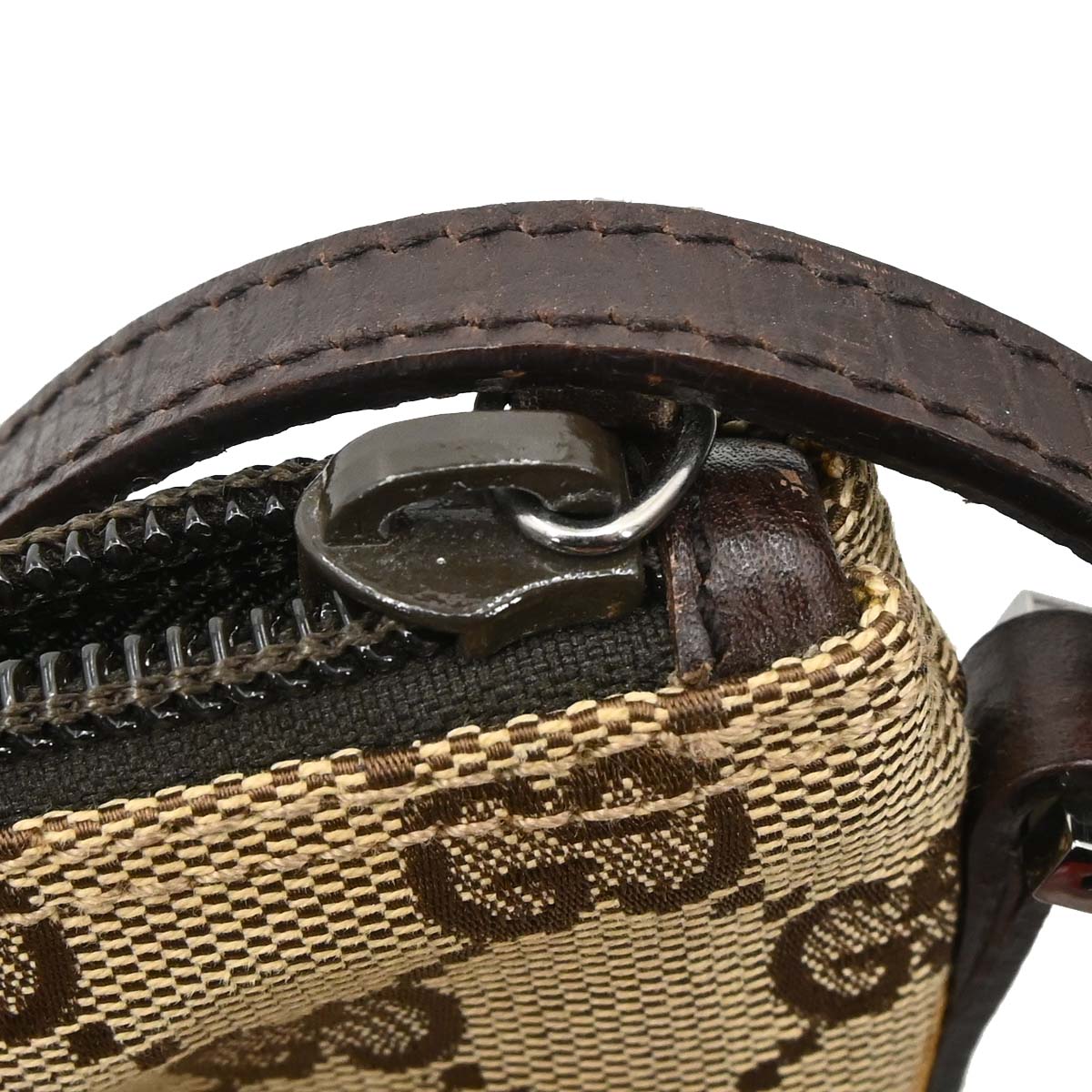 Gucci Beige Brown Canvas GG Handbag
