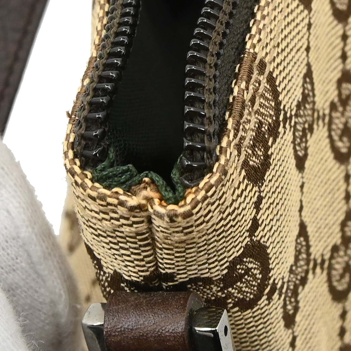 Gucci Beige Brown Canvas GG Handbag