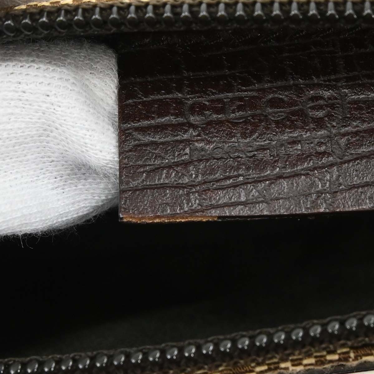 Gucci Beige Brown Canvas GG Handbag