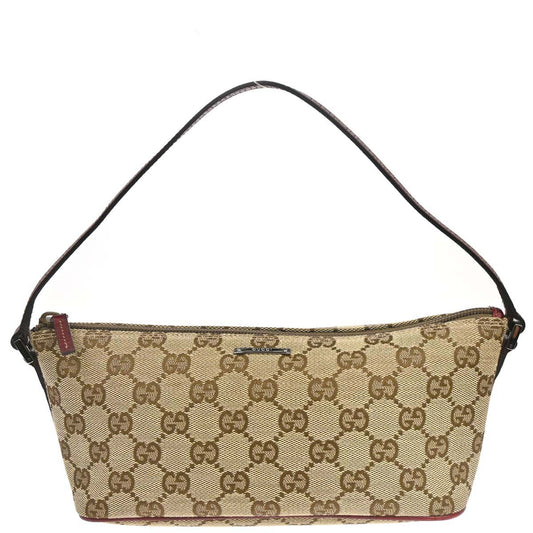 Gucci Beige Bordeaux Canvas GG Handbag