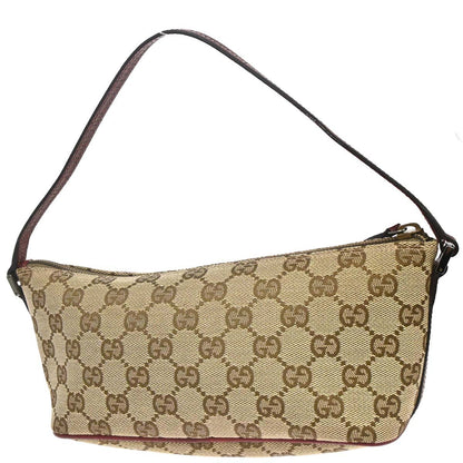 Gucci Beige Bordeaux Canvas GG Handbag