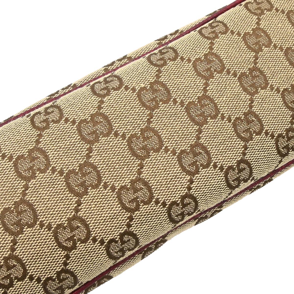 Gucci Beige Bordeaux Canvas GG Handbag