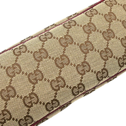 Gucci Beige Bordeaux Canvas GG Handbag