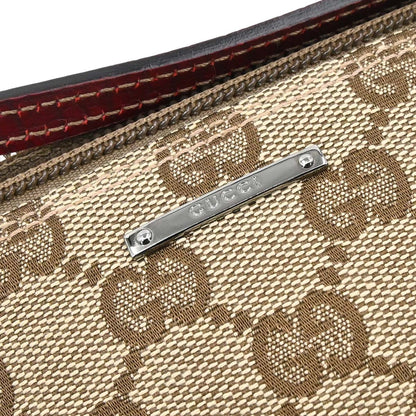 Gucci Beige Bordeaux Canvas GG Handbag
