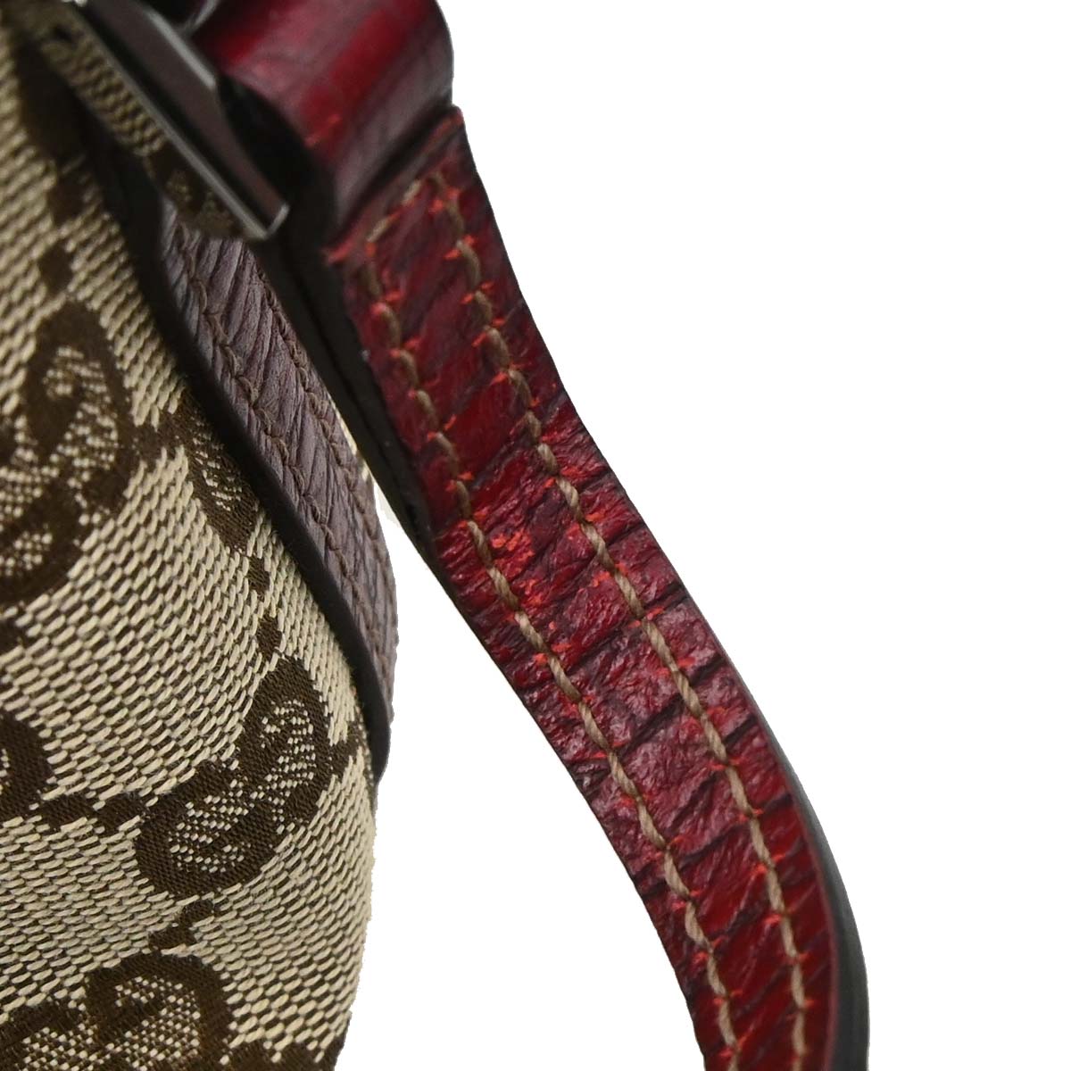 Gucci Beige Bordeaux Canvas GG Handbag