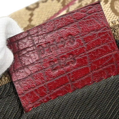 Gucci Beige Bordeaux Canvas GG Handbag