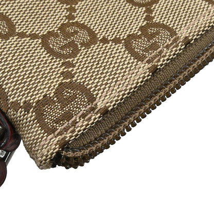 Gucci Beige Bordeaux Canvas GG Handbag