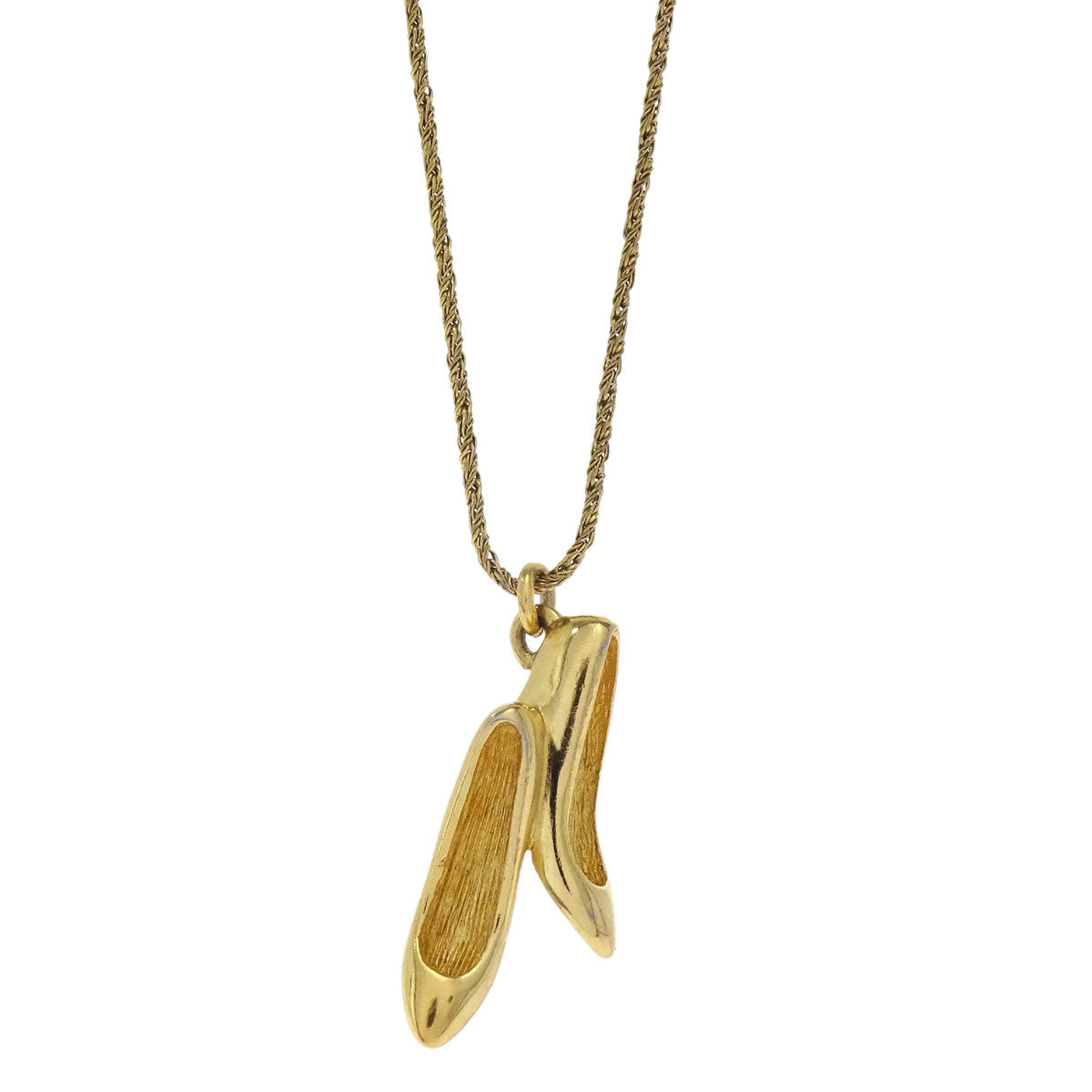 Christian Dior Pumps Necklace Pendant Gold