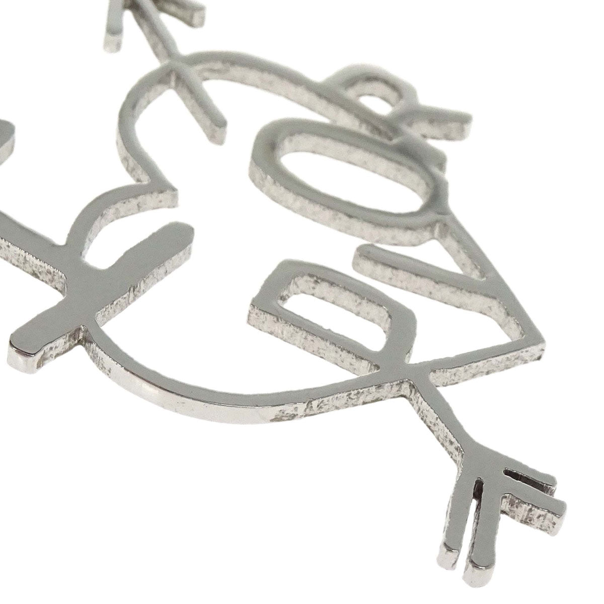 Christian Dior I Love Dior Heart And Arrow Pierced Earrings Silver