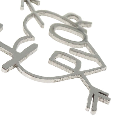 Christian Dior I Love Dior Heart And Arrow Pierced Earrings Silver