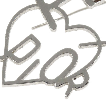 Christian Dior I Love Dior Heart And Arrow Pierced Earrings Silver