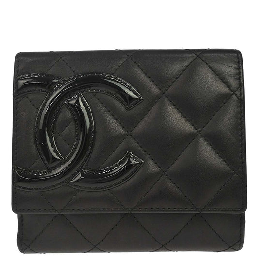 Chanel 2012-2013 Black Calfskin Cambon Ligne Bifold Wallet