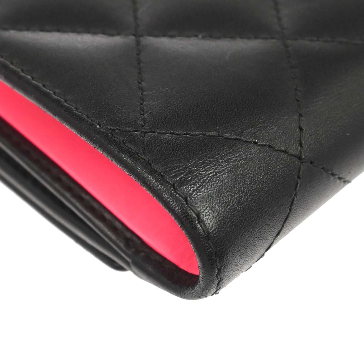 Chanel 2012-2013 Black Calfskin Cambon Ligne Bifold Wallet