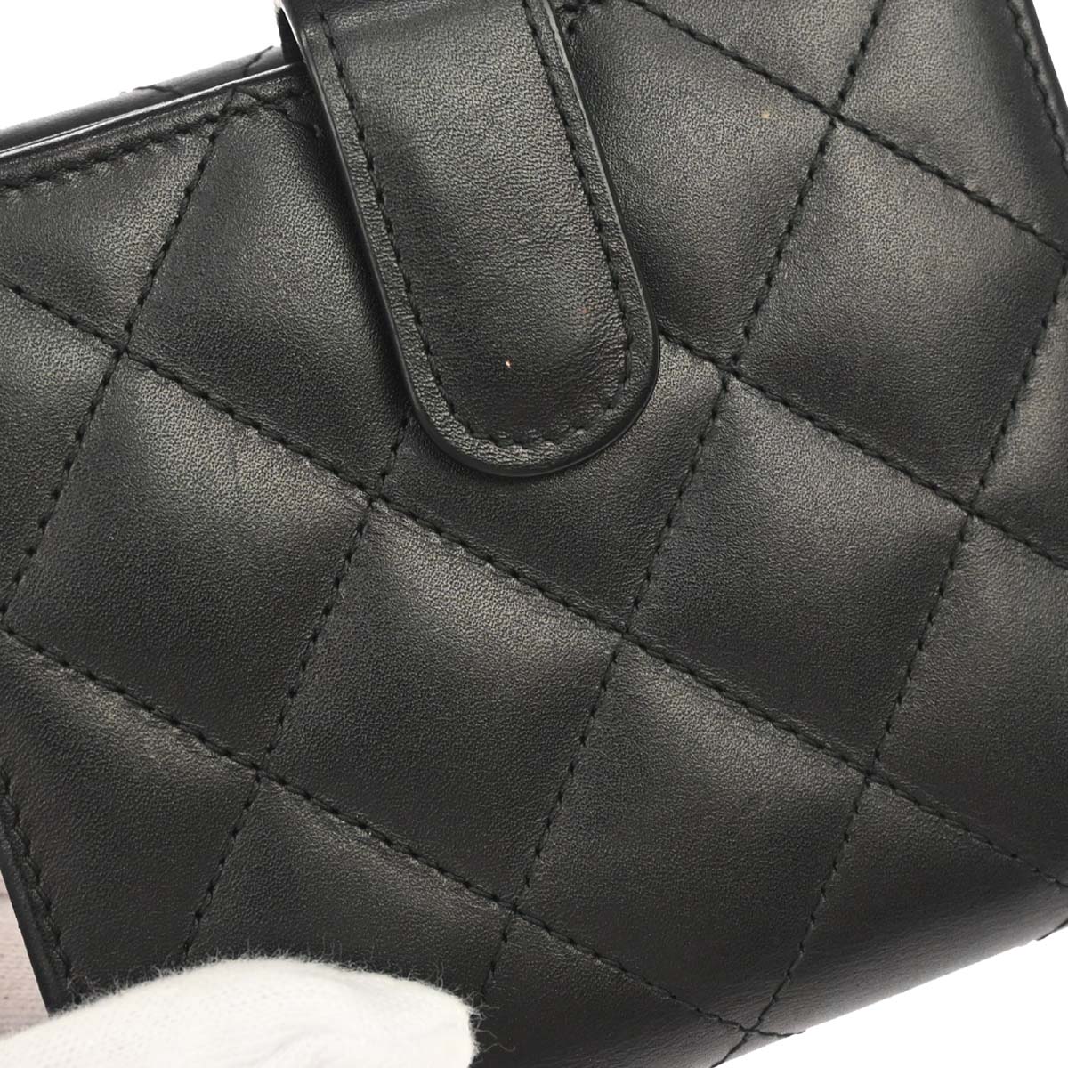 Chanel 2012-2013 Black Calfskin Cambon Ligne Bifold Wallet