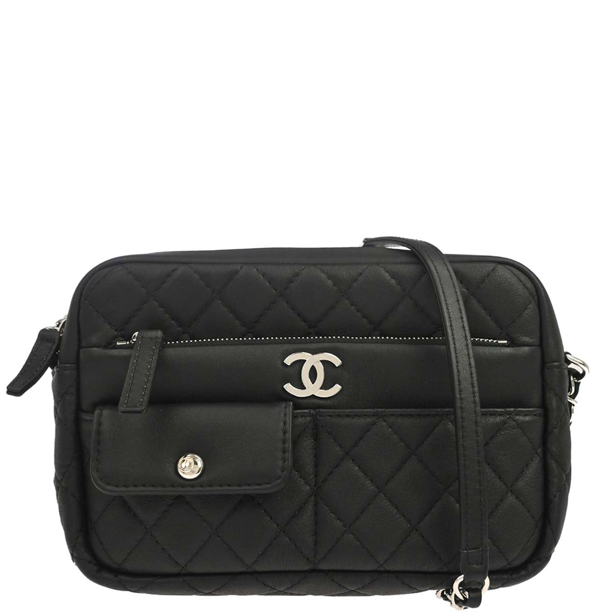 Chanel 2019 Black Lambskin Ultra Pocket Camera Bag