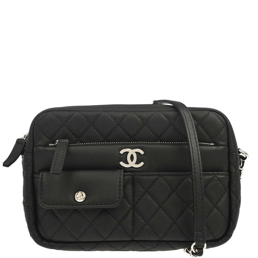 Chanel 2019 Black Lambskin Ultra Pocket Camera Bag