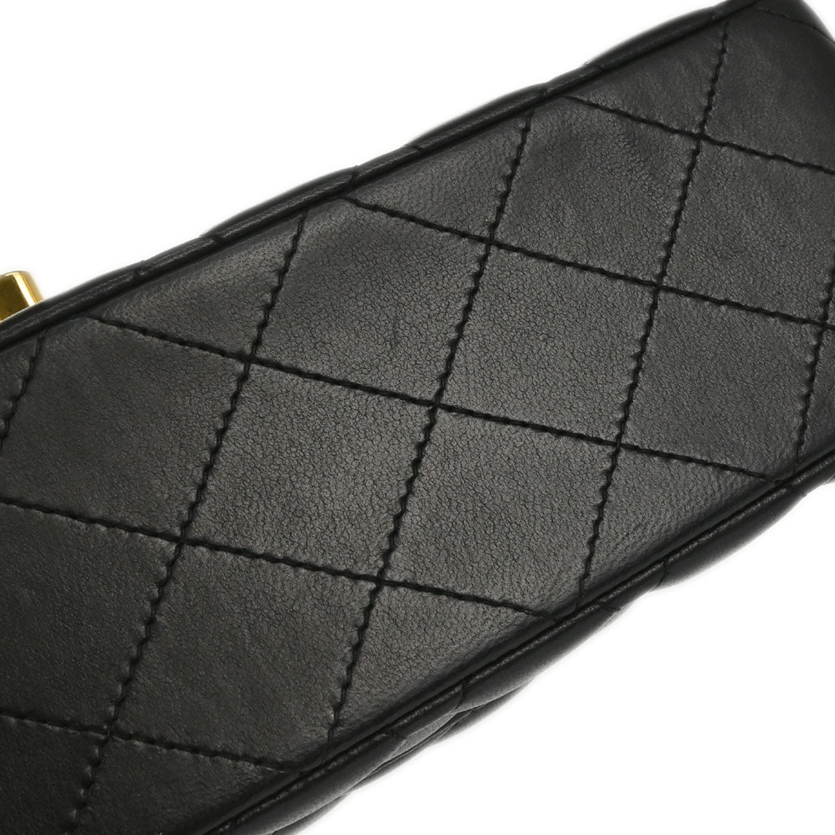 Chanel 2014 Black Lambskin Medium Classic Double Flap Shoulder Bag
