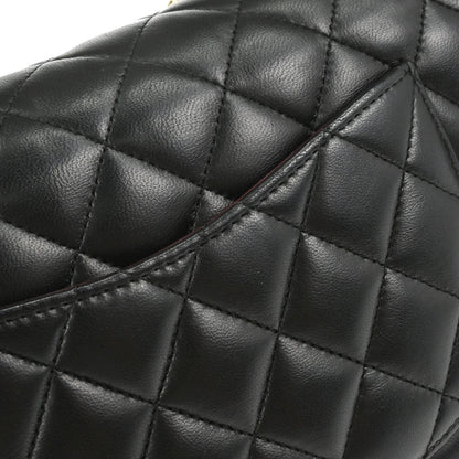 Chanel 2014 Black Lambskin Medium Classic Double Flap Shoulder Bag
