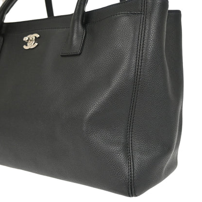 Chanel 2013-2014 Black Calfskin Executive Cerf 2way Shoulder Tote Bag