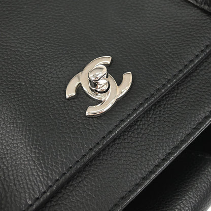 Chanel 2013-2014 Black Calfskin Executive Cerf 2way Shoulder Tote Bag