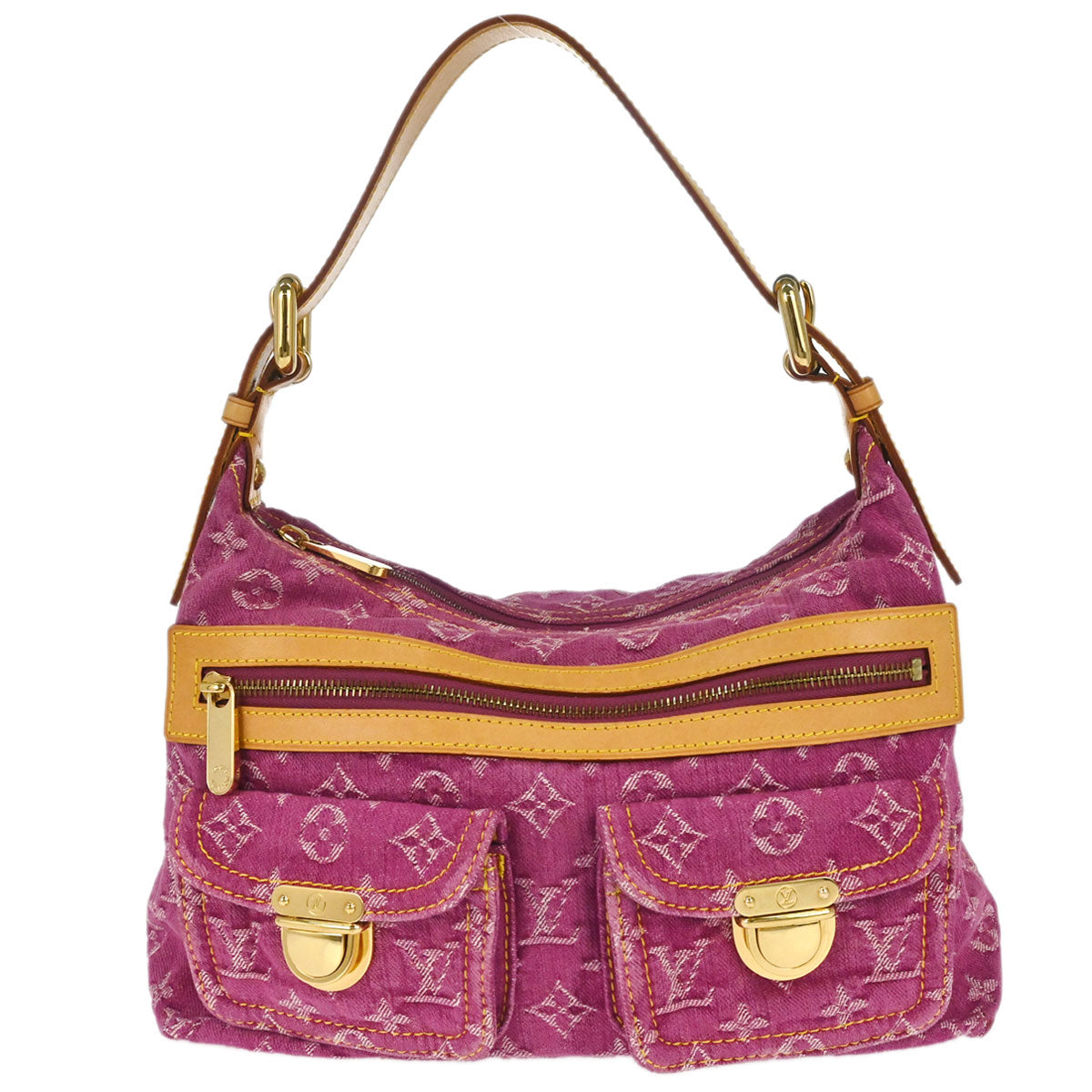 Louis Vuitton Pink Monogram Denim Baggy PM Shoulder Bag M95212