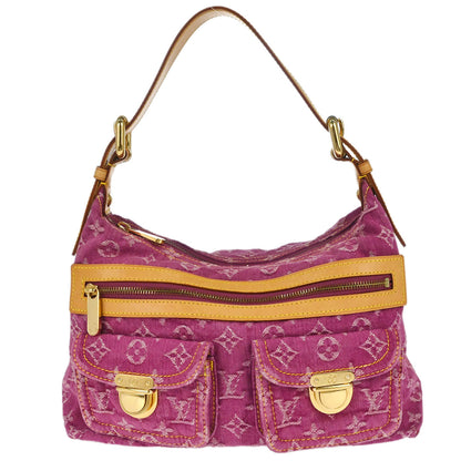 Louis Vuitton Pink Monogram Denim Baggy PM Shoulder Bag M95212