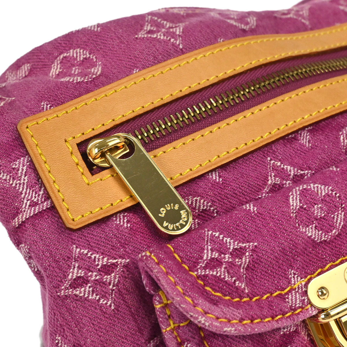 Louis Vuitton Pink Monogram Denim Baggy PM Shoulder Bag M95212
