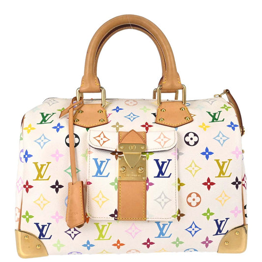 Louis Vuitton White Monogram Multicolor Speedy 30 Handbag M92643