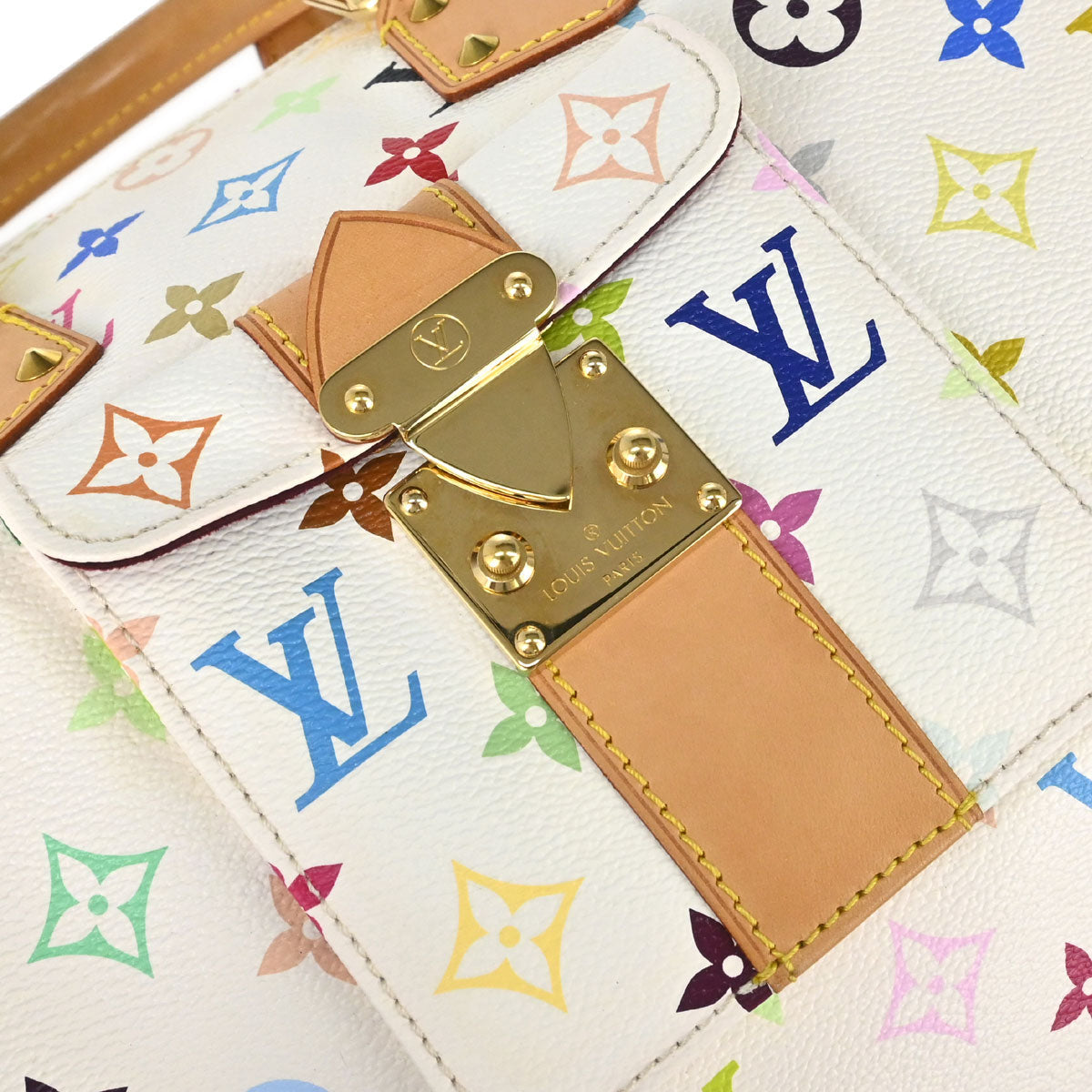 Louis Vuitton White Monogram Multicolor Speedy 30 Handbag M92643