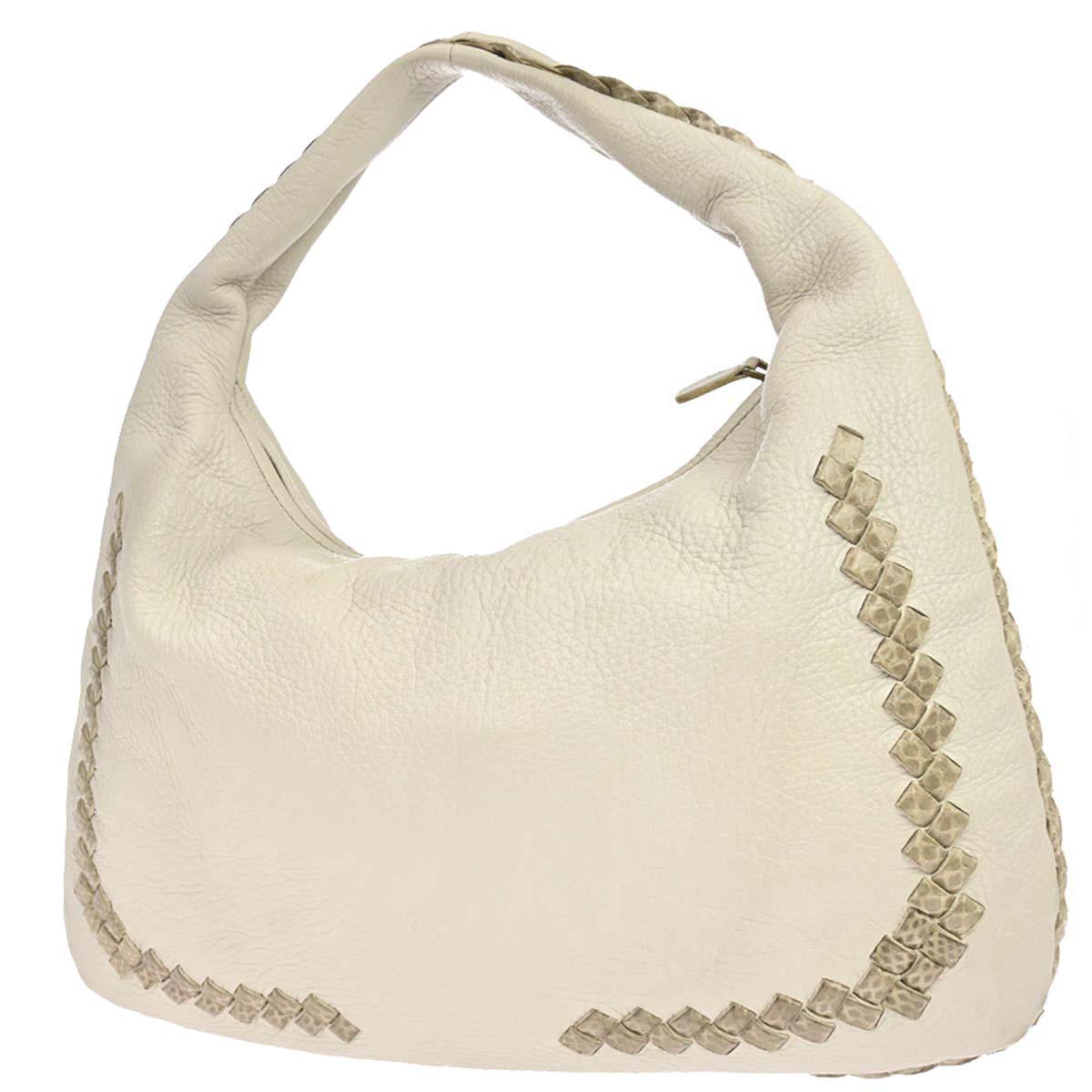Bottega Veneta * Beige Python Cervo Hobo Handbag