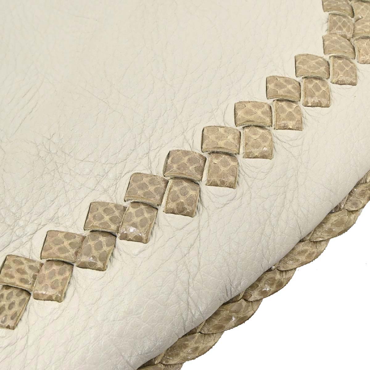 Bottega Veneta * Beige Python Cervo Hobo Handbag