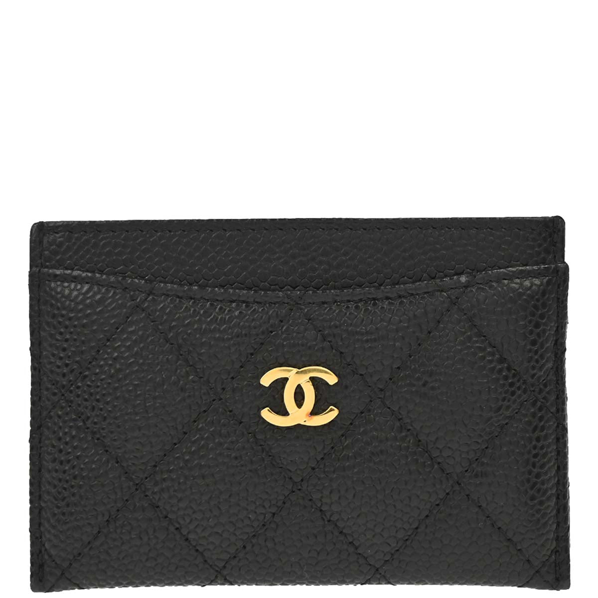 Chanel Black Caviar Skin Cardholder Small Good