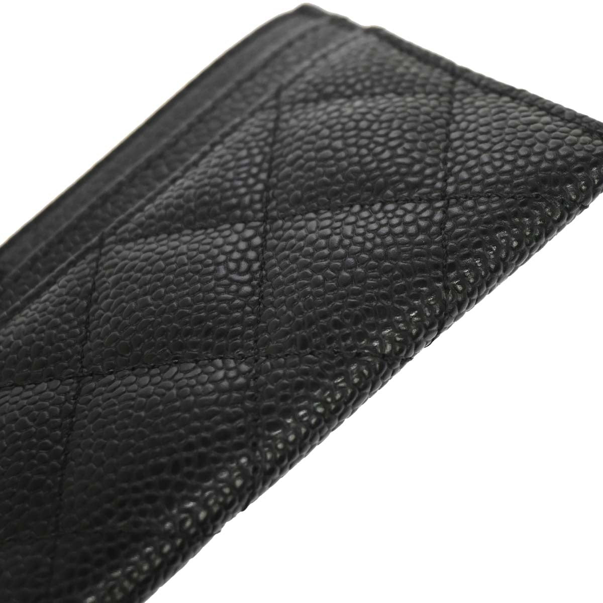 Chanel Black Caviar Skin Cardholder Small Good