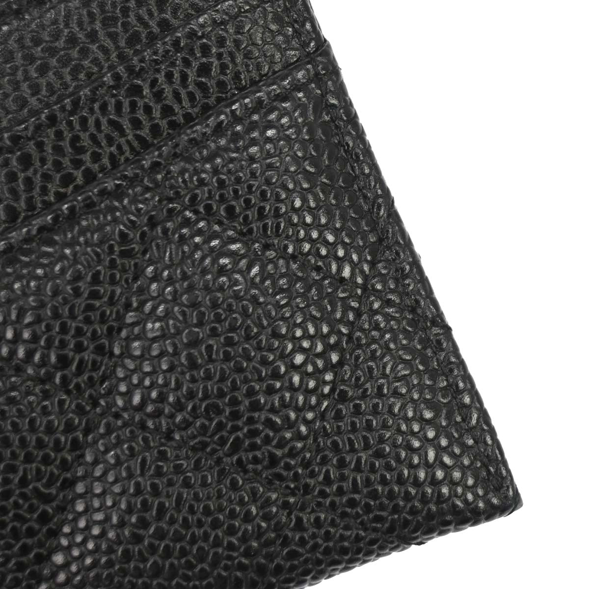 Chanel Black Caviar Skin Cardholder Small Good