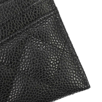 Chanel Black Caviar Skin Cardholder Small Good