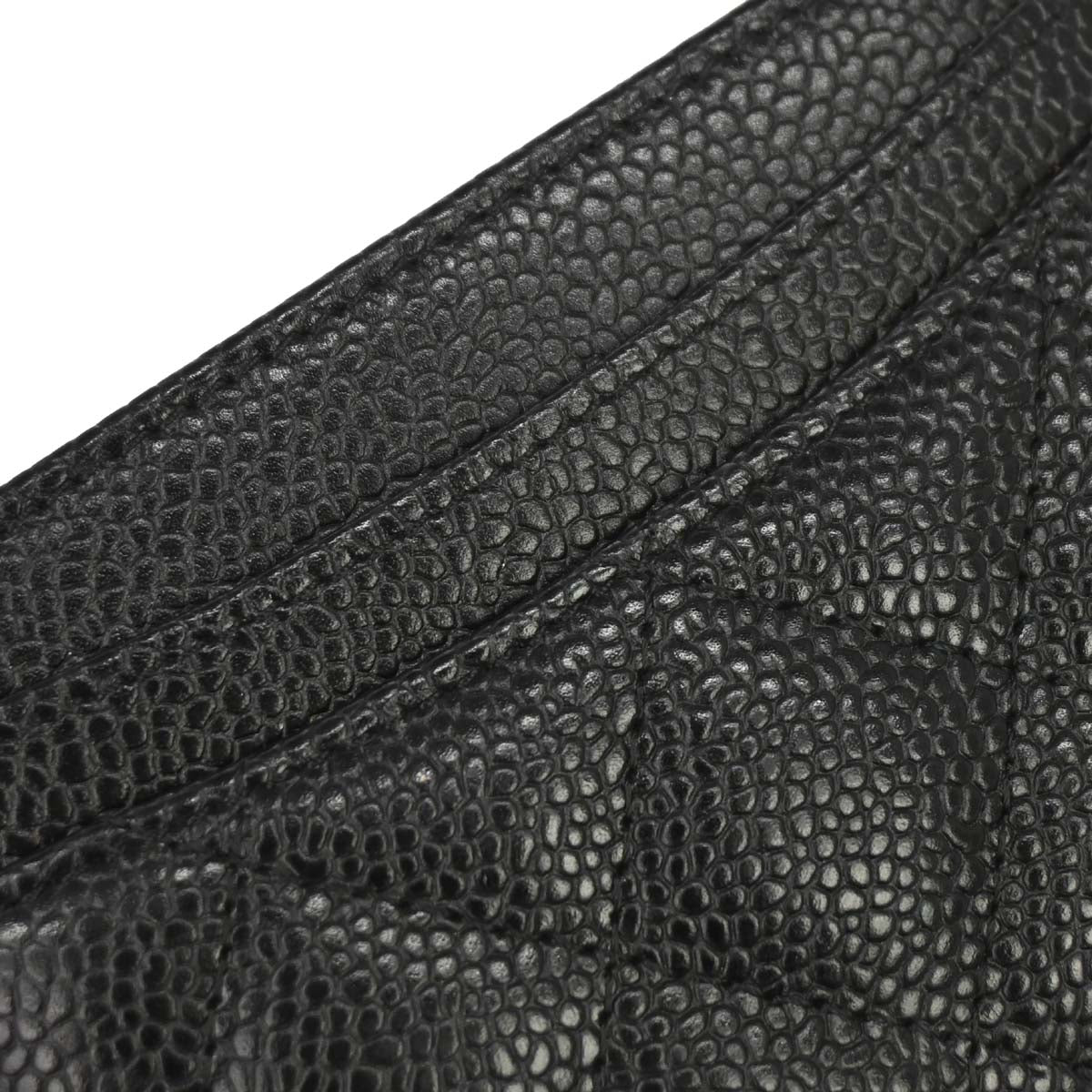 Chanel Black Caviar Skin Cardholder Small Good