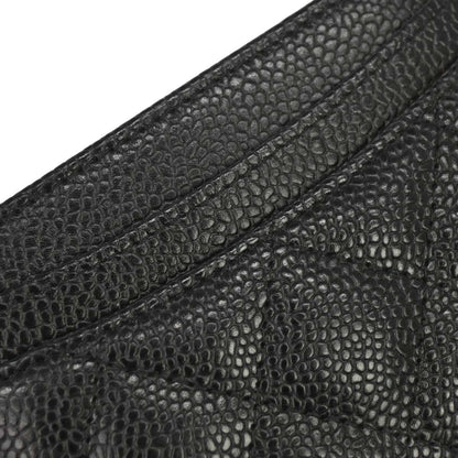 Chanel Black Caviar Skin Cardholder Small Good