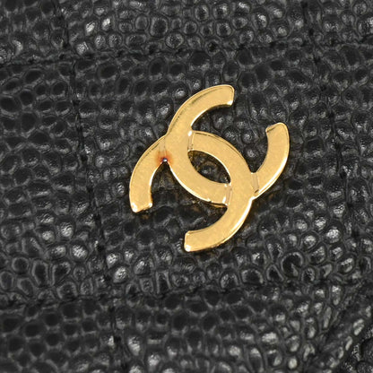 Chanel Black Caviar Skin Cardholder Small Good